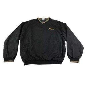 Hartwell ViaSport Mens Black Long Sleeve Crew Neck Pullover Windbreaker Size XL‎